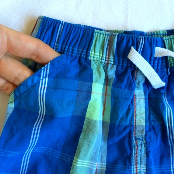 joe fresh summer plaid lightweight cotton pull-on shorts 6-12 months baby boy - Picture 5 of 5